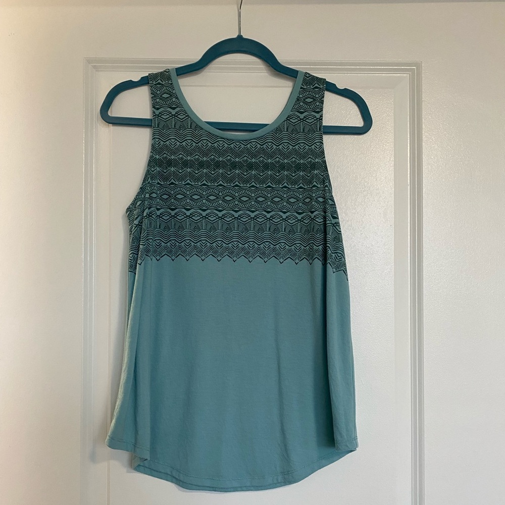Small St. John’s Bay Active Teal Aztec Tank Top